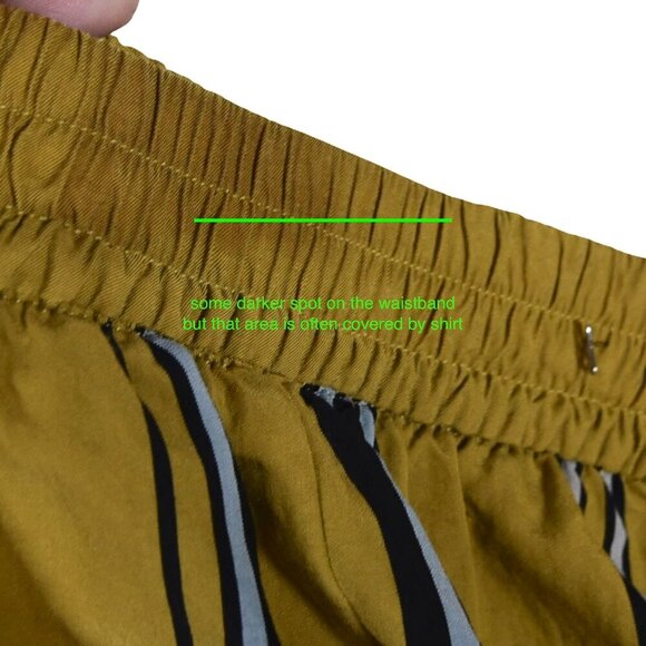 *Minor Flaws* Zara Woman Mustard Yellow Striped Wide-Leg Pants XS High Waist - Picture 11 of 11